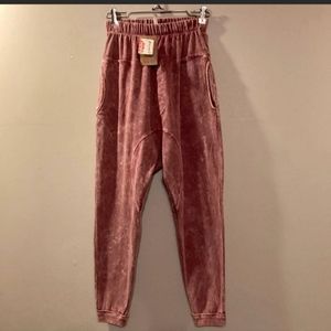 Free people ribbed harem pants joggers size small